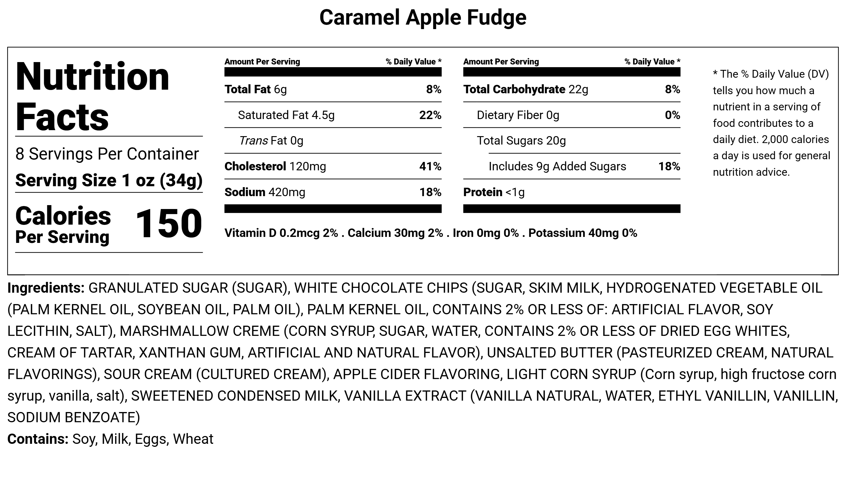 Handmade Caramel Apple Fudge