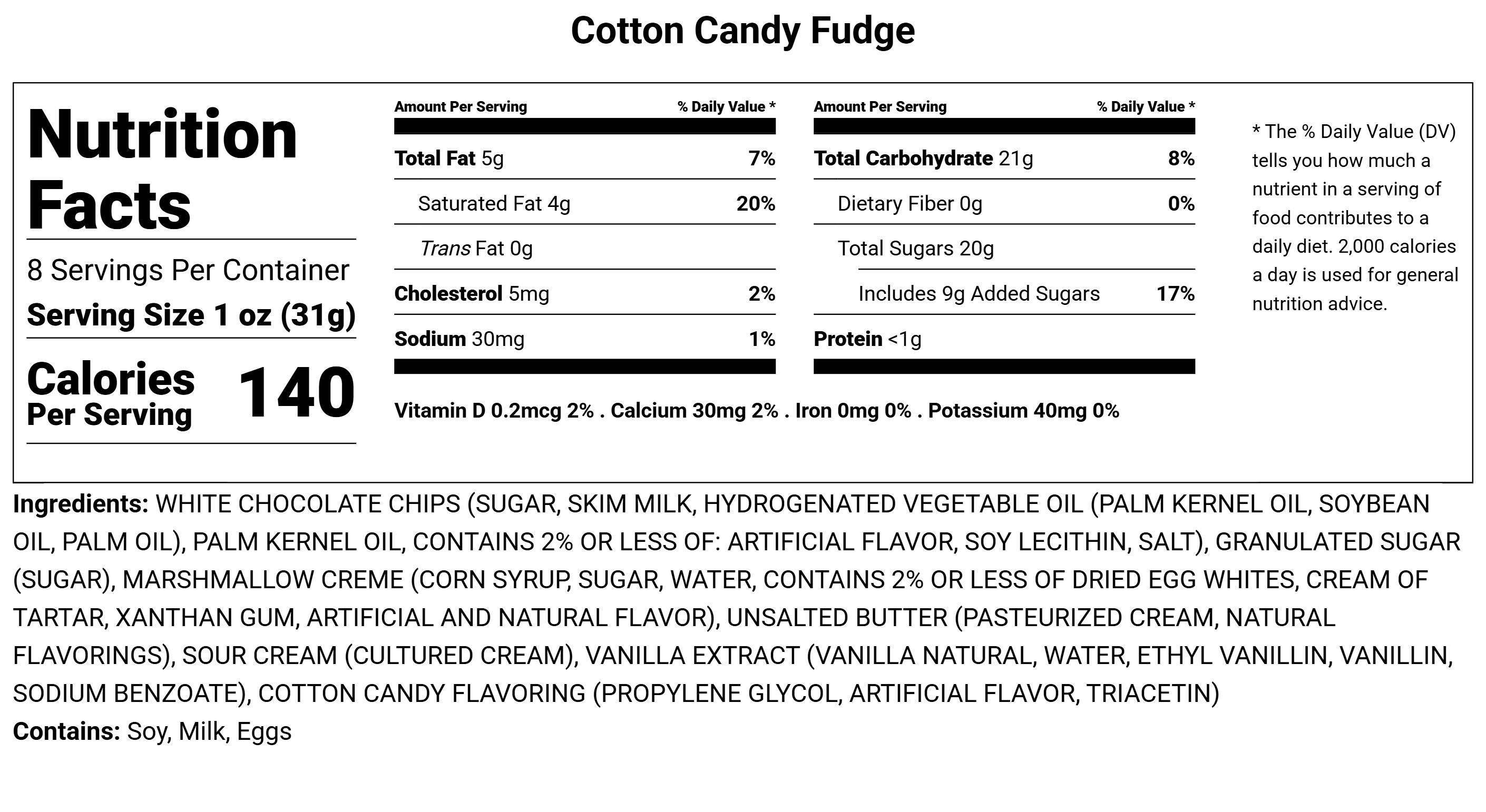 Handmade Cotton Candy Fudge