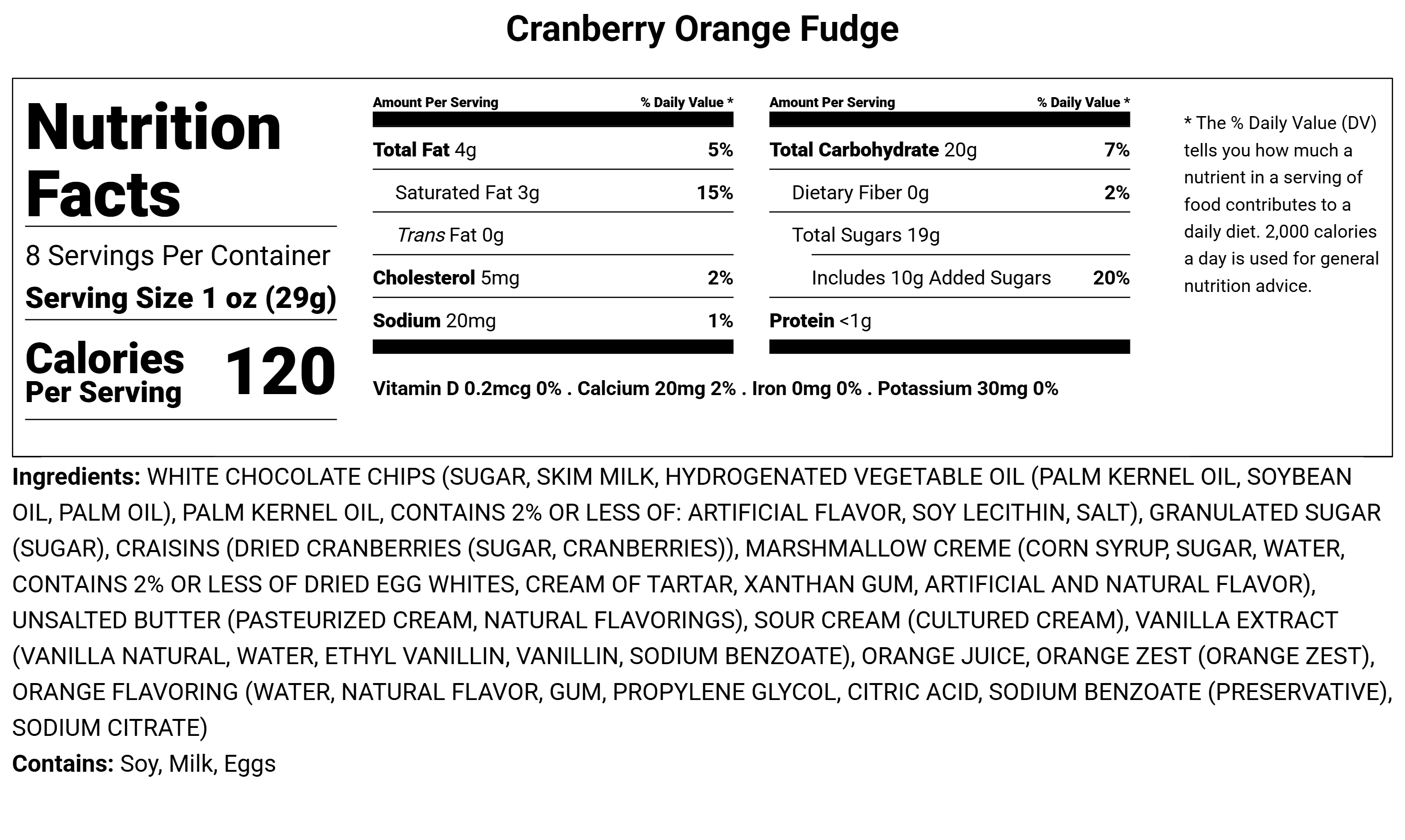 Handmade Cranberry Orange Fudge