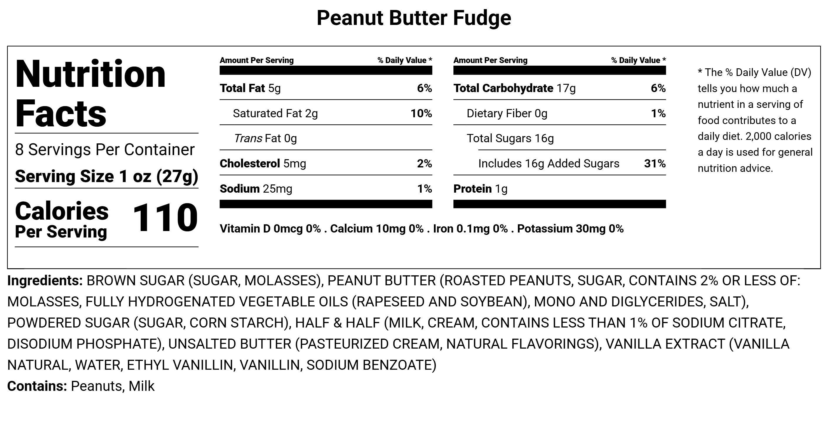 Handmade Peanut Butter Fudge